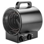 Тепловая пушка электрическая Neo Tools, 3кВт, 60м кв, 291м куб/ч, нагрев. элемент - нерж. сталь, чёрный