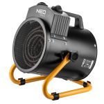 Тепловая пушка электрическая Neo Tools, 2кВт, 50м кв, 330м куб/ч, нагрев. элемент - нерж. сталь, IPX4, чёрный