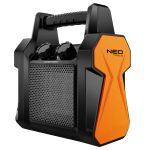 Тепловая пушка электрическая Neo Tools, 2кВт, 20м кв, 139м куб/ч, керамический нагрев. элемент (PTC), переносная, чёрный