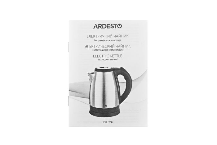 Электрочайник ARDESTO 1.8л, металл, серебристый