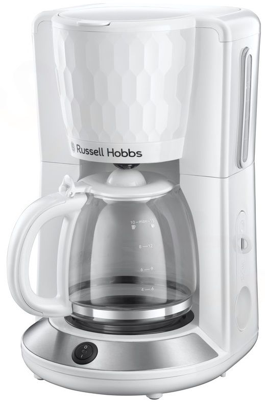 Кофеварка Russell Hobbs капельная Honeycomb 1.25л, молотый, белый