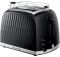 Тостер Russell Hobbs Honeycomb 850Вт, широкі слоти, пластик, чорний