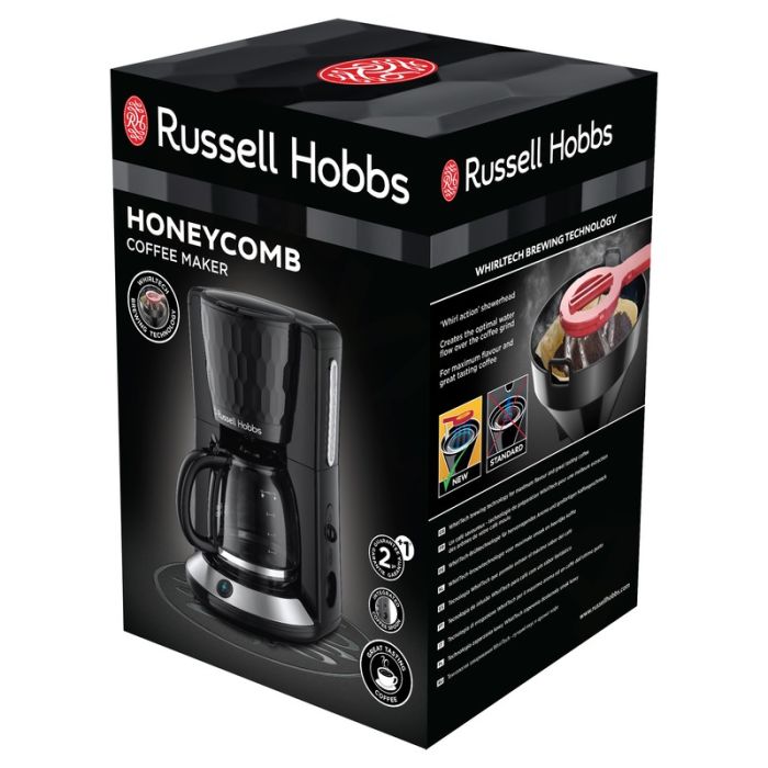 Кофеварка Russell Hobbs капельная Honeycomb 1.25л, молотый, черный