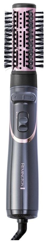 Фен-щетка Remington Curl & Straight Confidence, 800Вт, режимов-2, иониз-я, вращ., хол. обдув, кейс, керамика, серый