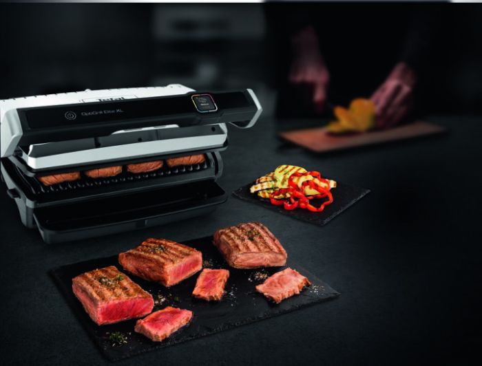 Гриль Tefal прижимной OptiGrill Elite XL 2200Вт, темп. режимов-16, съёмные пластины, металл