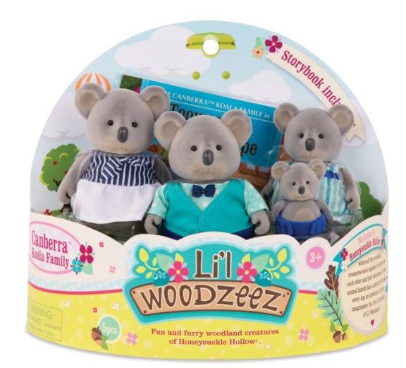 Набор фигурок Li'l Woodzeez Семья Коал 4ед, книжка EN