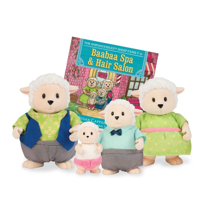 Набор фигурок Li'l Woodzeez Семья Овечек 4ед, книжка EN