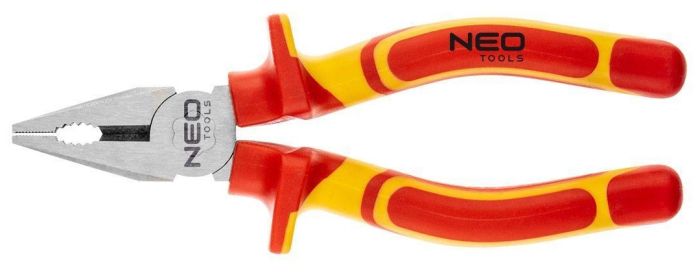 Плоскогубцы комбинированные Neo Tools, диэлектрические, для работ под напряжением 1000В, 180мм, CrV