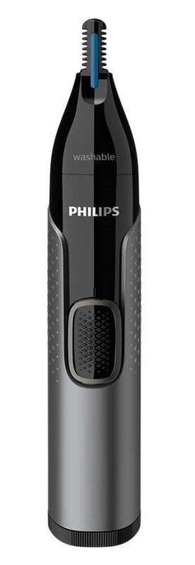 Триммер Philips Series 3000 для бровей, носа и ушей, 1хАА, насадок-2, сталь, черный