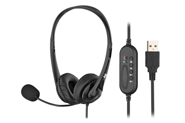 Гарнитура ПК стерео On-ear 2E CH11 USB, omni-mic, 2м, черный