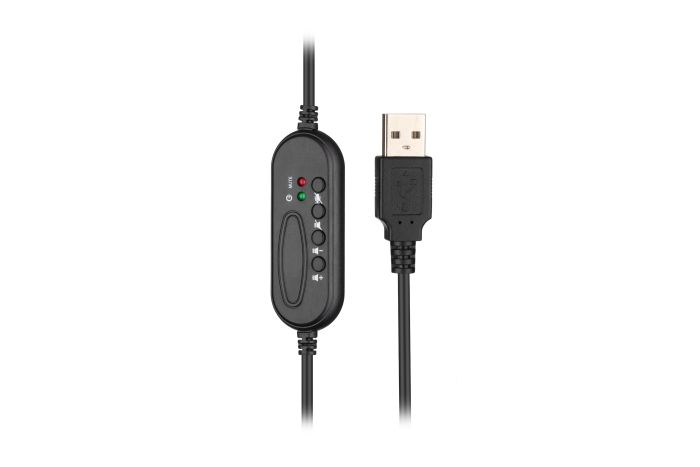 Гарнитура ПК стерео On-ear 2E CH11 USB, omni-mic, 2м, черный