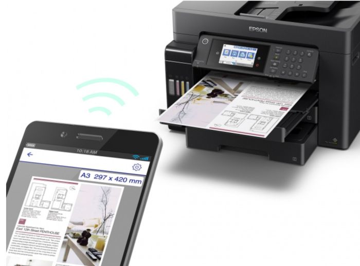 МФУ ink color A3 Epson EcoTank L15160 32_32 ppm Fax DADF Duplex USB Ethernet Wi-Fi 4 inks Pigment