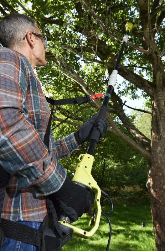 Кущоріз-висоторіз ланцюговий мережевий Ryobi RP750450 450/750Вт 20/45см крок різу 20мм 2.7м 3.8/4.1кг