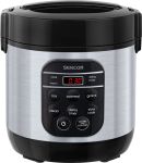 Рисоварка Sencor 350Вт, чаша-0.6л, сенсорне керування, 5 програм, нерж. сталь, пластик, сіро-чорний