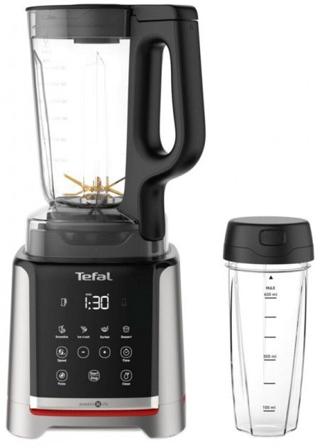Блендер Tefal стационарный InfinyMix + 1600Вт, чаша-1750мл, стакан 600мл, серебристо-черный
