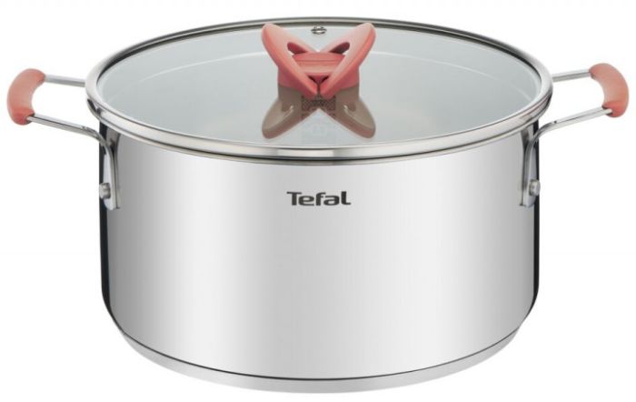 Набор посуды Tefal Opti Space, 6 предметов, нержавеющая сталь, силикон, стекло