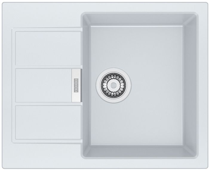 Мойка кухонная Franke Sirius, тектонайт, прямоуг., с крылом, 620х500х200мм, чаша- 1, накладная, S2D 611-62, белый