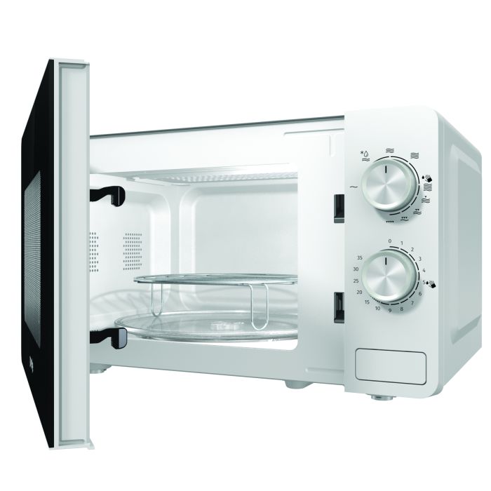 Мікрохвильова піч Gorenje, 20л, мех. управл., 800Вт, гриль, білий