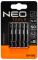 Биты Neo Tools, набор 5шт, 1/4", ударные, SL8х50мм, сталь S2