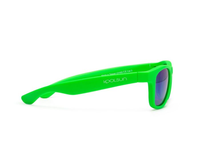 Детские солнцезащитные очки Koolsun Wave, 3-10р, неоново-зеленый