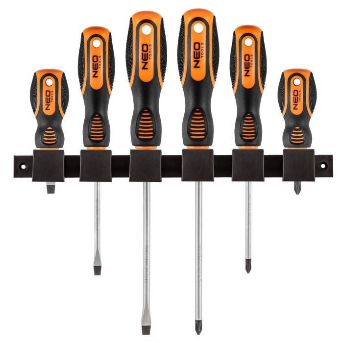 Отвертки Neo Tools, набор 6шт, SL,PH, сталь CrV