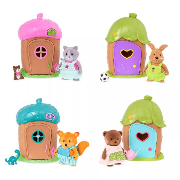 Игровой набор Li'l Woodzeez Домик с сюрпризом, кролик, зеленый