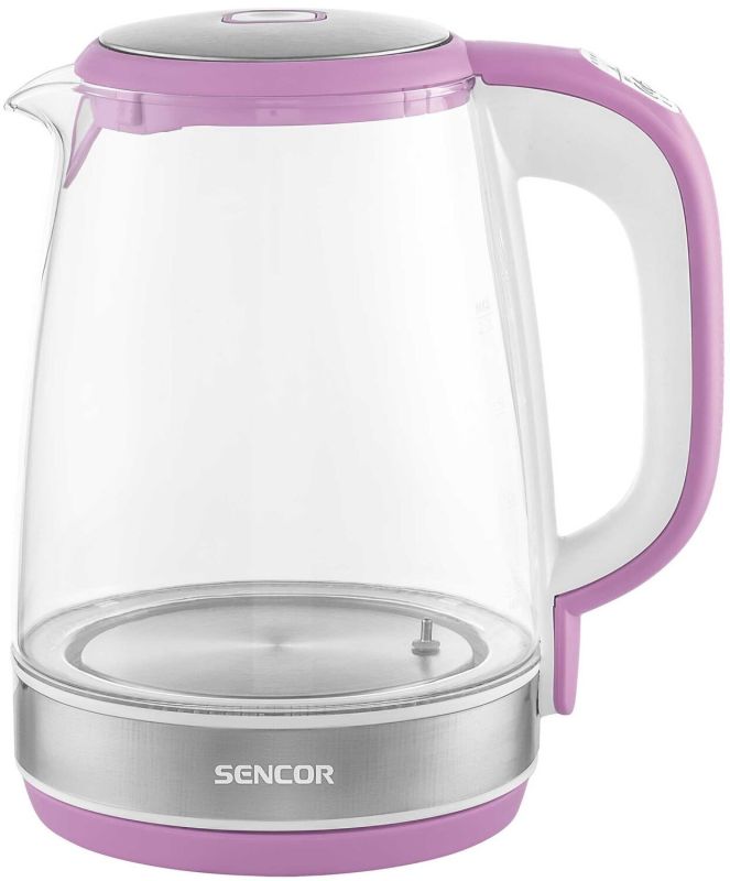 Електрочайник Sencor 2л, Strix, скло, 5 темп.реж,ліловий