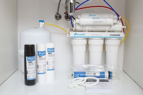 Фільтр зворотного осмосу Ecosoft Standard 6-50M з мінералізатором, мембрана 50gpd, кран капля