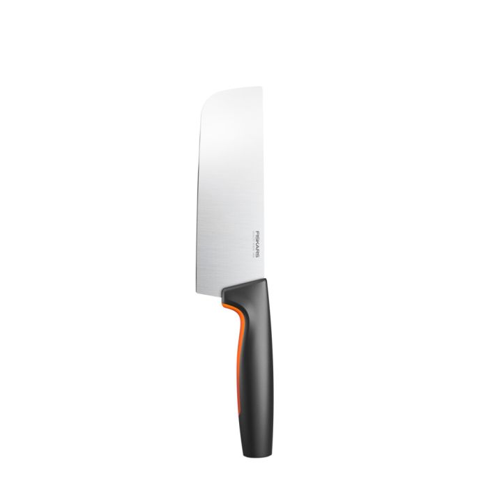 Кухонний ніж поварський Nakiri Fiskars Functional Form, 15.8см, нержавіюча сталь, пластик, чорний