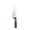 Кухонний ніж поварський Santoku Fiskars Functional Form, 16см, нержавіюча сталь, пластик, чорний