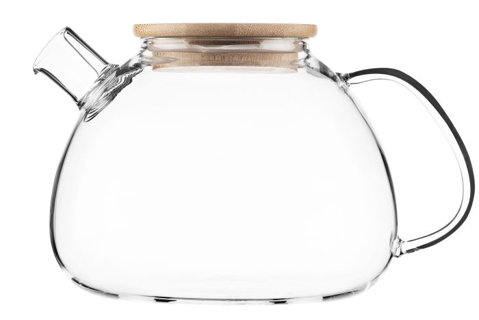 Заварник Ardesto Midori Bubble, 1500мл, боросиликатное стекло, бамбук, прозрачный