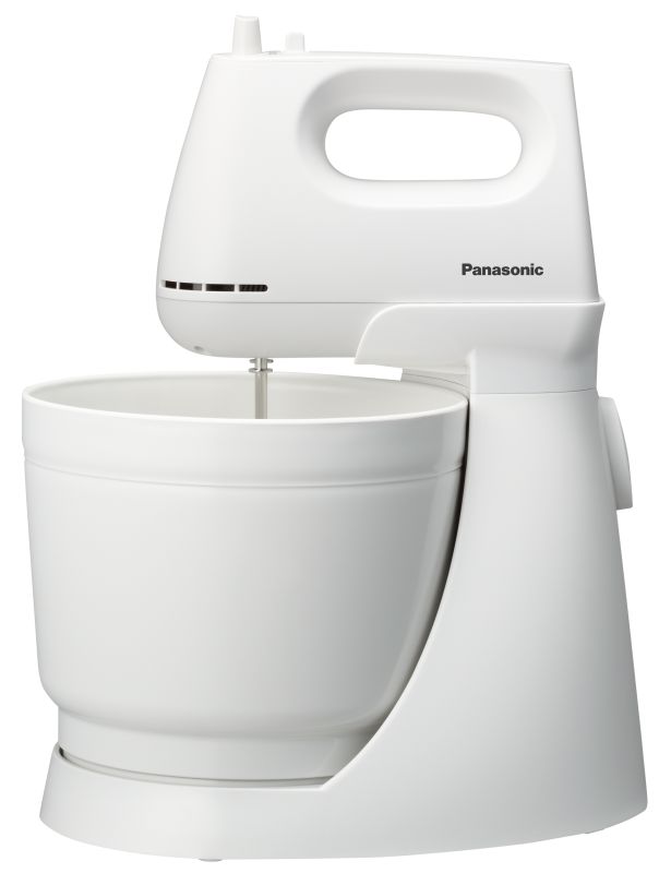Миксер Panasonic стационарный 175Вт, насадки-4, чаша-пластик, 3л, белый