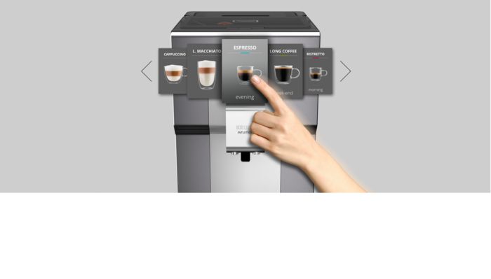 Кофемашина Krups Intuition Preference 3л, зерно, автомат.капучинатор, авторецептов - 8, серо-черный