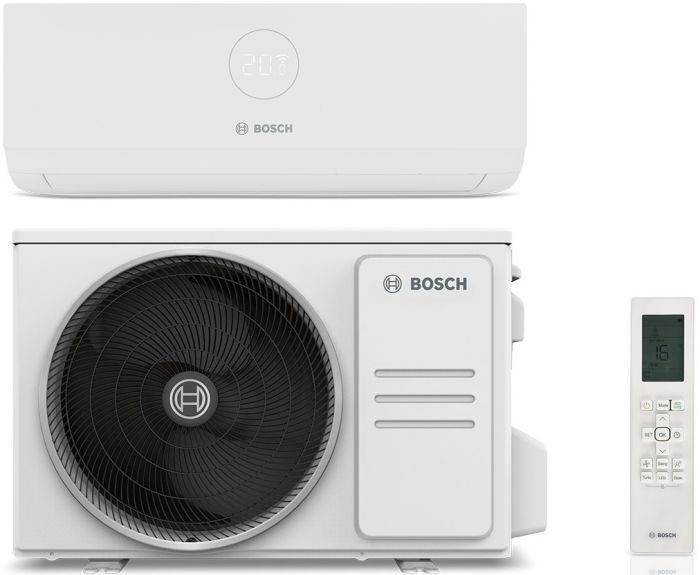 Кондиціонер Bosch Climate 3000i 55м2 інвертор 18000BTU 5.3кВт A++/A+ -15°С Wi-Fi-ready R32 білий