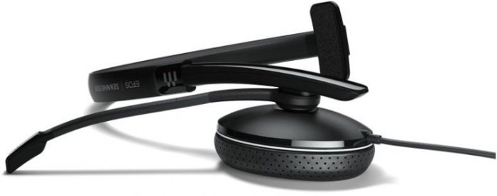 Гарнітура комп'ютерна моно On-Ear EPOS ADAPT 135T USB II, 3.5мм/USB, односпрямований, сертифікат Microsoft Teams, 1.8м, Чорний