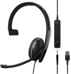 Гарнітура комп'ютерна моно On-Ear EPOS ADAPT 135T USB II, 3.5мм/USB, односпрямований, сертифікат Microsoft Teams, 1.8м, Чорний