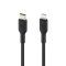 Кабель USB-C > Lightning заряджання/синхронізації Belkin 2м, 30Вт, Type-C, плетений, чорний
