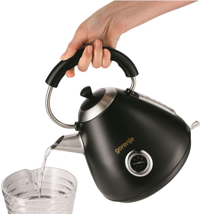 Электрочайник Gorenje 1.7л, пластик, черный