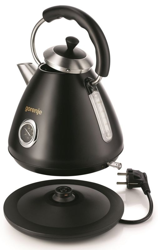 Электрочайник Gorenje 1.7л, пластик, черный