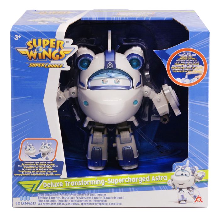Игровая фигурка-трансформер Super Wings Deluxe Transforming-Supercharged Астра (Astra), свет, звук