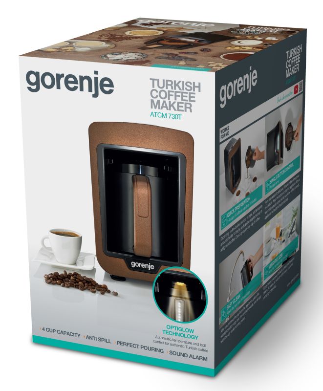 Кофеварка Gorenje капельная, 0.27л, молотый, 2чашки, коричневый