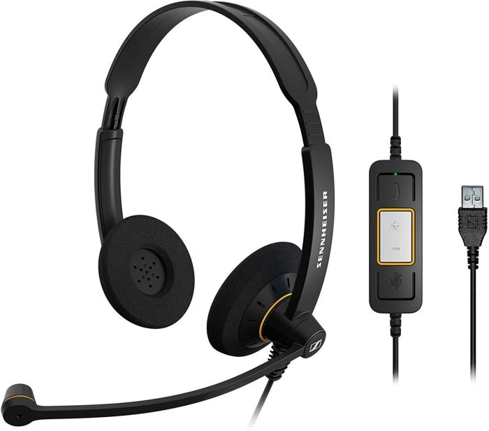 Гарнитура компьютерная стерео On-Ear EPOS IMPACT SC 60 USB ML, USB, однонаправленный, сертификат Microsoft Teams, 2.1м, Черный