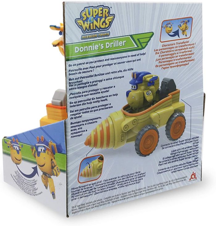 Игровой набор Super Wings Mission Teams Бурильный автомобиль Донни
