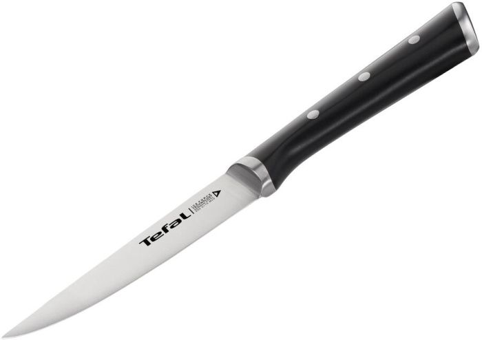 Кухонний ніж універсальний Tefal Ice Force, 11см, нержавіюча сталь, пластик, чорний