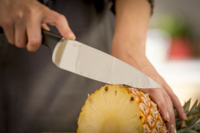Кухонний ніж поварський Tefal Ice Force, 20см, нержавіюча сталь, пластик, чорний