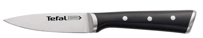 Кухонний ніж для чищення овочів Tefal Ice Force, 9см, нержавіюча сталь, пластик, чорний