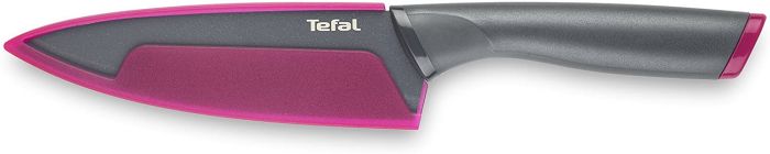 Кухонний ніж кухарський Tefal Fresh Kitchen, 15см, з чохлом, нержавіюча сталь, пластик, сірий
