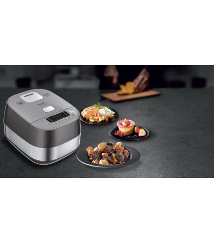 Мультиварка Tefal Expert Cook Induction, 1200Вт, чаша-5л, электронное управл., пластик, серый