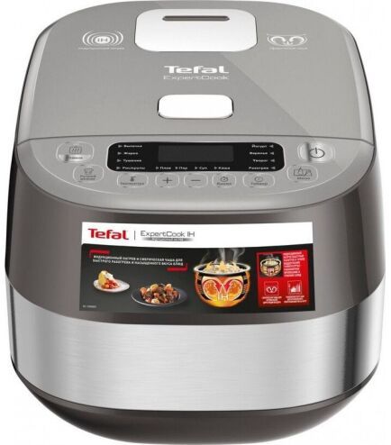 Мультиварка Tefal Expert Cook Induction, 1200Вт, чаша-5л, электронное управл., пластик, серый