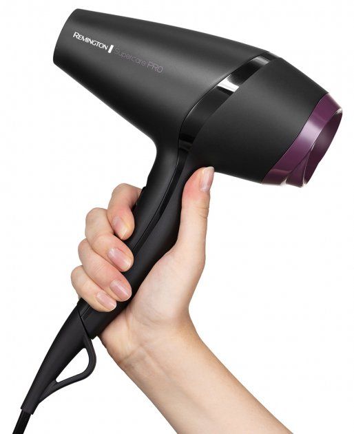 Фен Remington Supercare PRO 2100 AC motor, 2100Вт, режимов-3, иониз-я, хол. обдув, черный